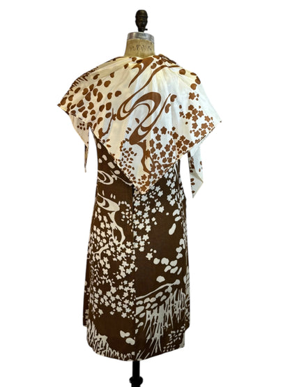 Deadstock Vintage 60’s R+K Originals Dress with Matching Scarf, size s
