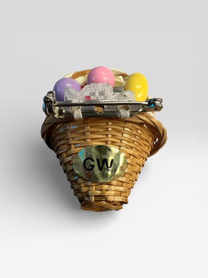 Vintage Easter Basket Pin/Brooch