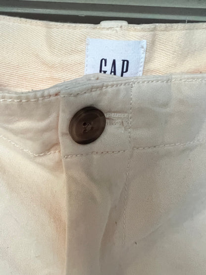 NWT Gap Girlfriend Chinos, Light Peach Color, Frayed Hem, Side Stripes, Size 16