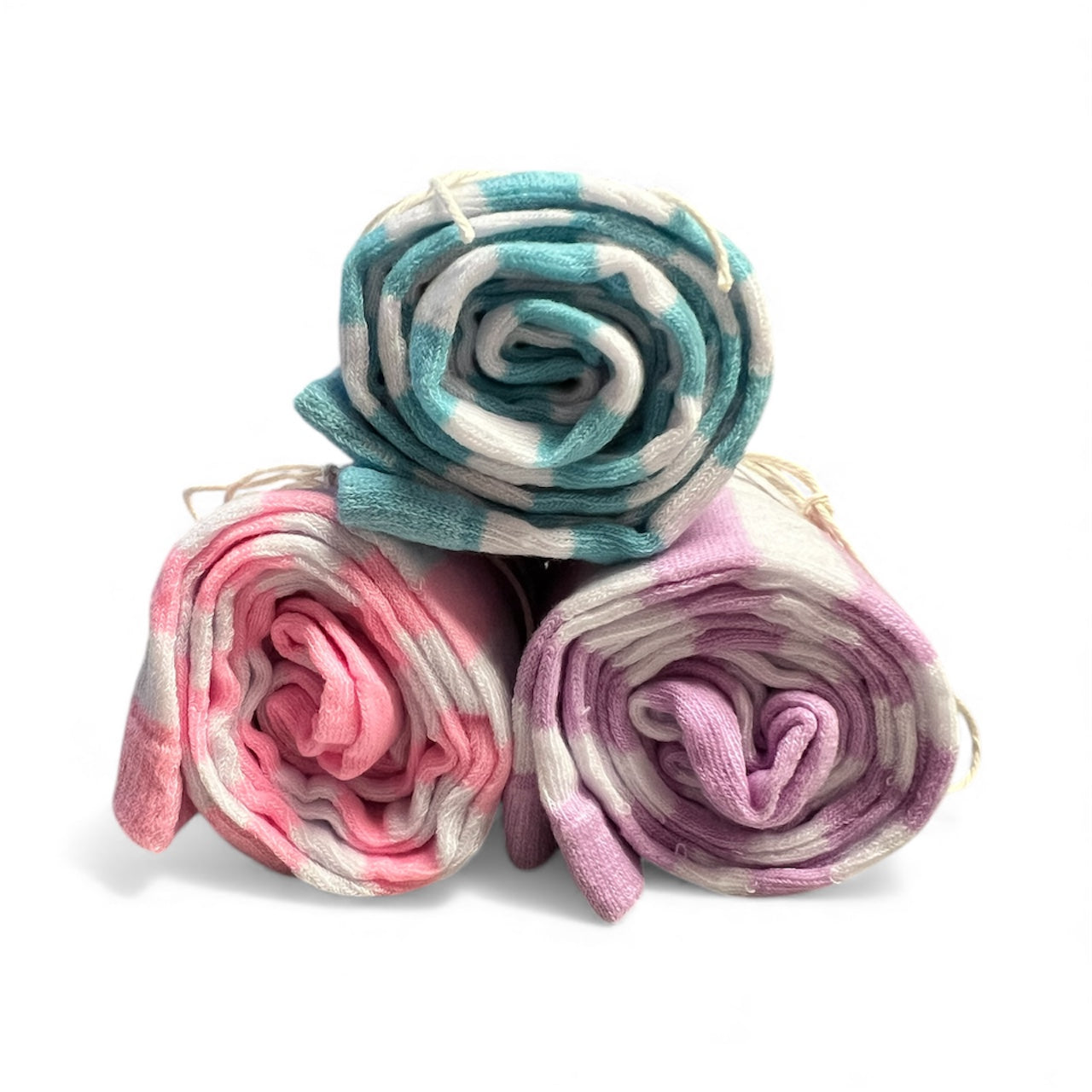 New Pastel Over-the-Knee Stripey Socks from Dirty Work Vintage