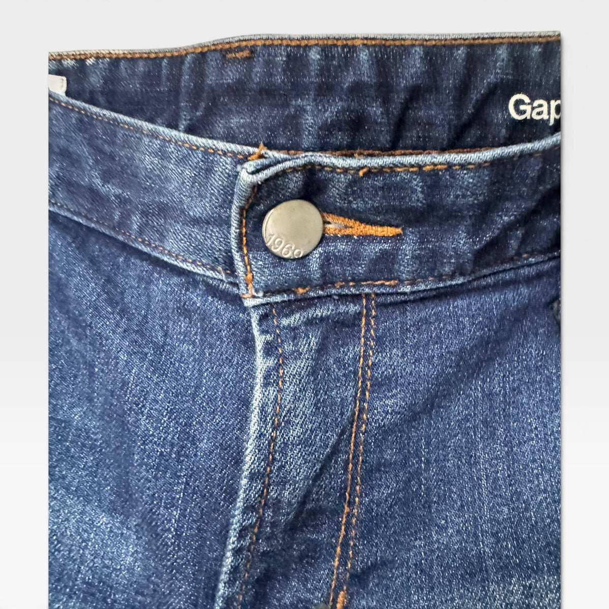 Gap “Real Straight” Distressed Jeans, Raw Edge, Size 32s