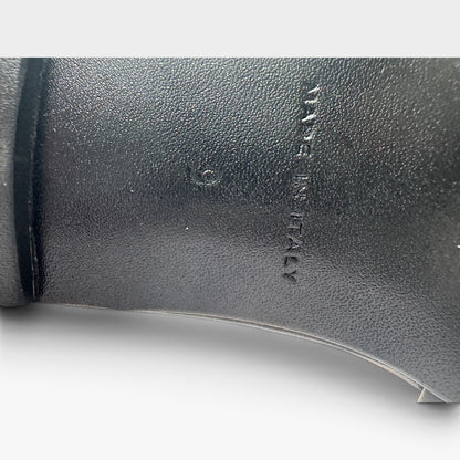 NWT Everlane The Pointed Slide, Black Leather Mules, Slip-On Flats, Size 9
