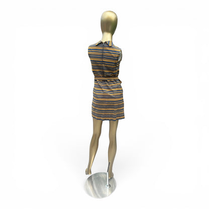 True Vintage 60s/70s R.A.R. Designer Fashions Mod Striped Dress, Size XS