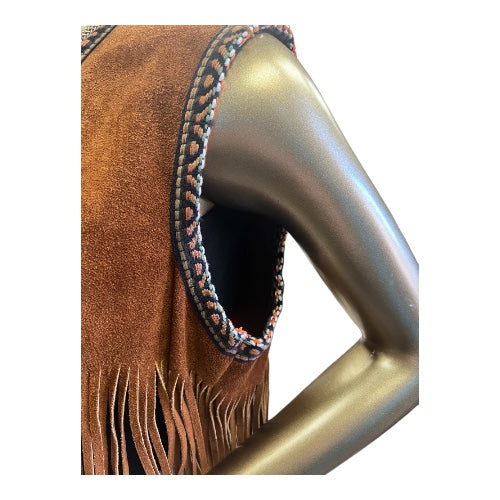 Vintage Suede Fringe Vest