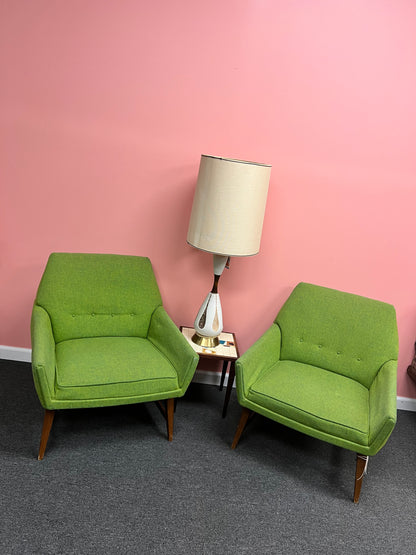 Mod Green MCM Chairs (Pair)