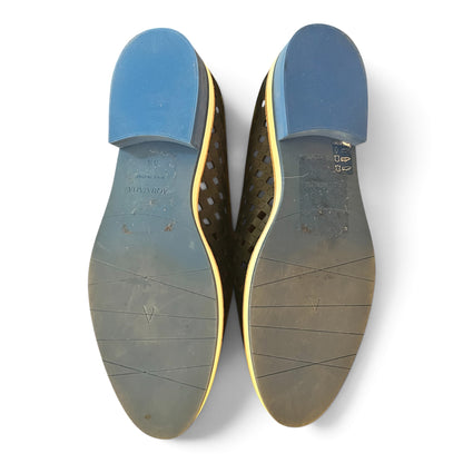 Aquatalia Women’s Loafers With Contrast Soles / Blue Lug Heels, Size 8.5