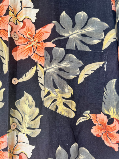 Vintage Jamaica Jaxx 100% Silk Men’s Hawaiian Shirt, Size M