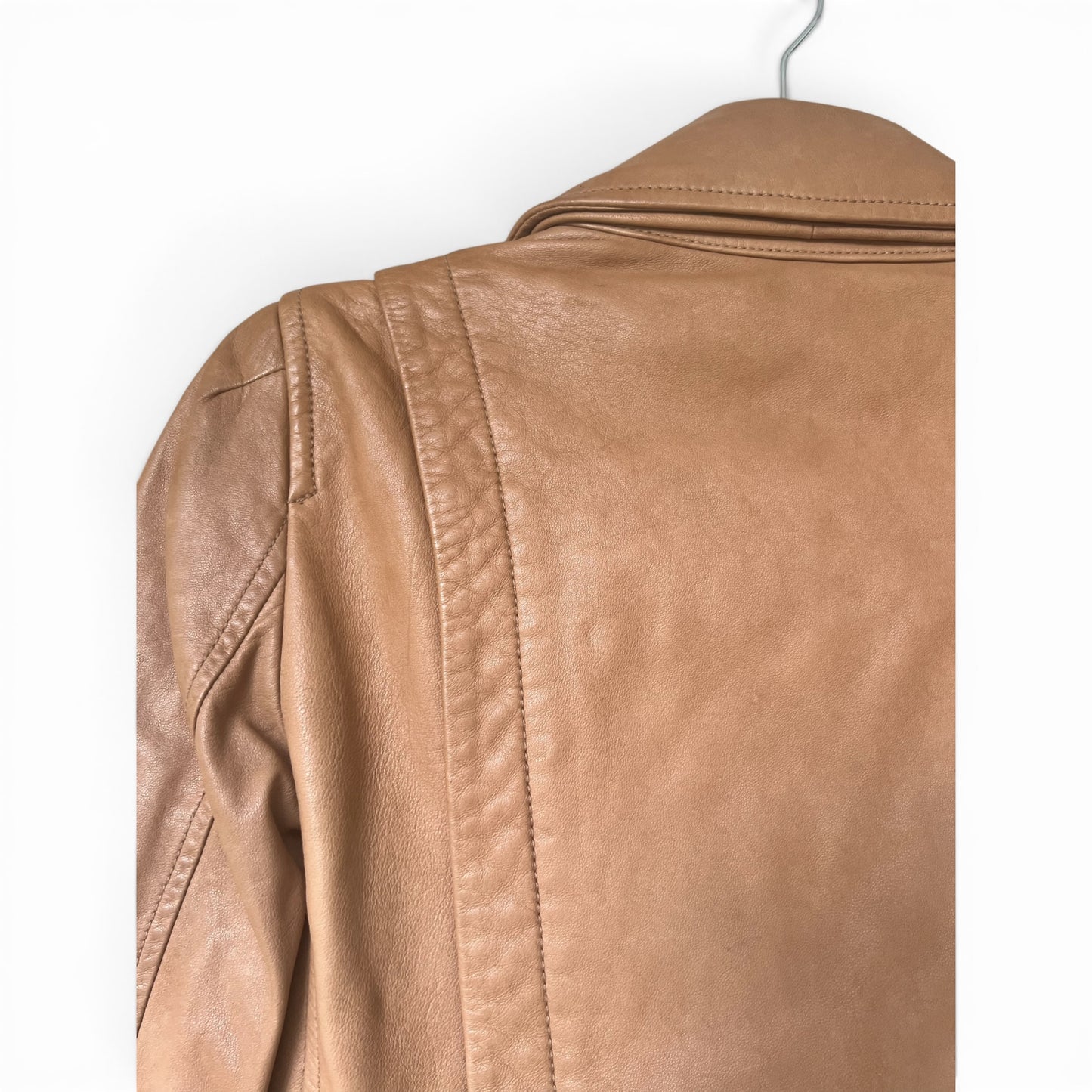 Loft Genuine Leather Tan Jacket, Size 6
