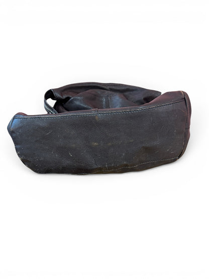 Y2K D&G Dolce & Gabbana Brown Leather Slouchy Hobo Bag