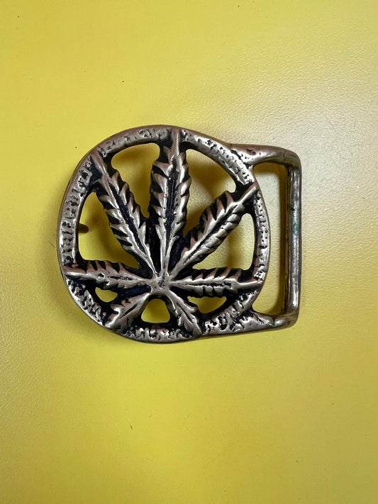 Vintage Pot Leaf Belt Buckle