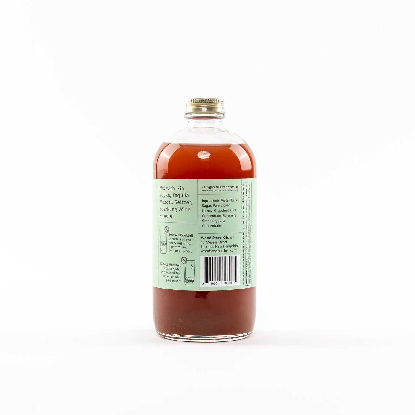Grapefruit & Rosemary Cocktail and Mocktail Mixer, 16 fl oz