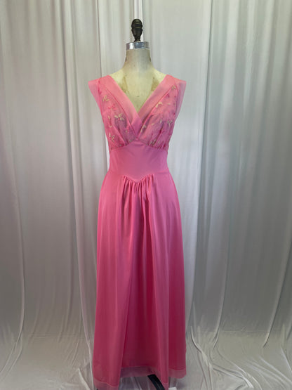 Vintage Long Pink Night Dress