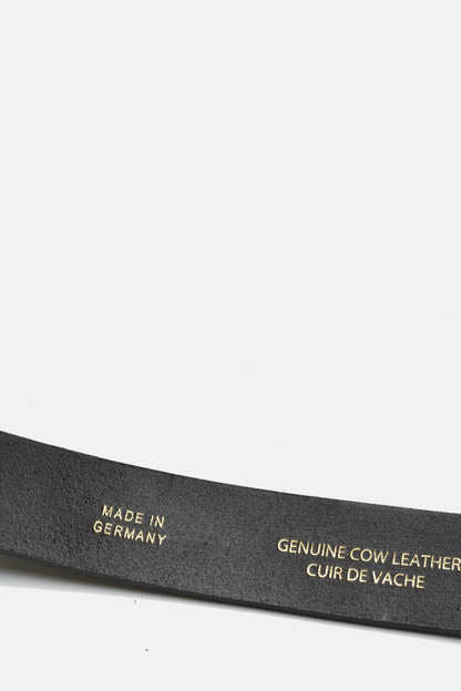 Genuine Black Leather Belt With Black Buckle, Men’s, 3 Sizes Available