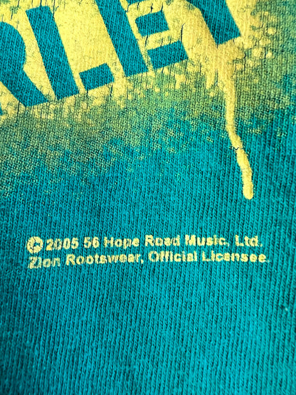 2005 Bob Marley Licensed Zion Rootswear Vintage Green/Yellow Tee size m