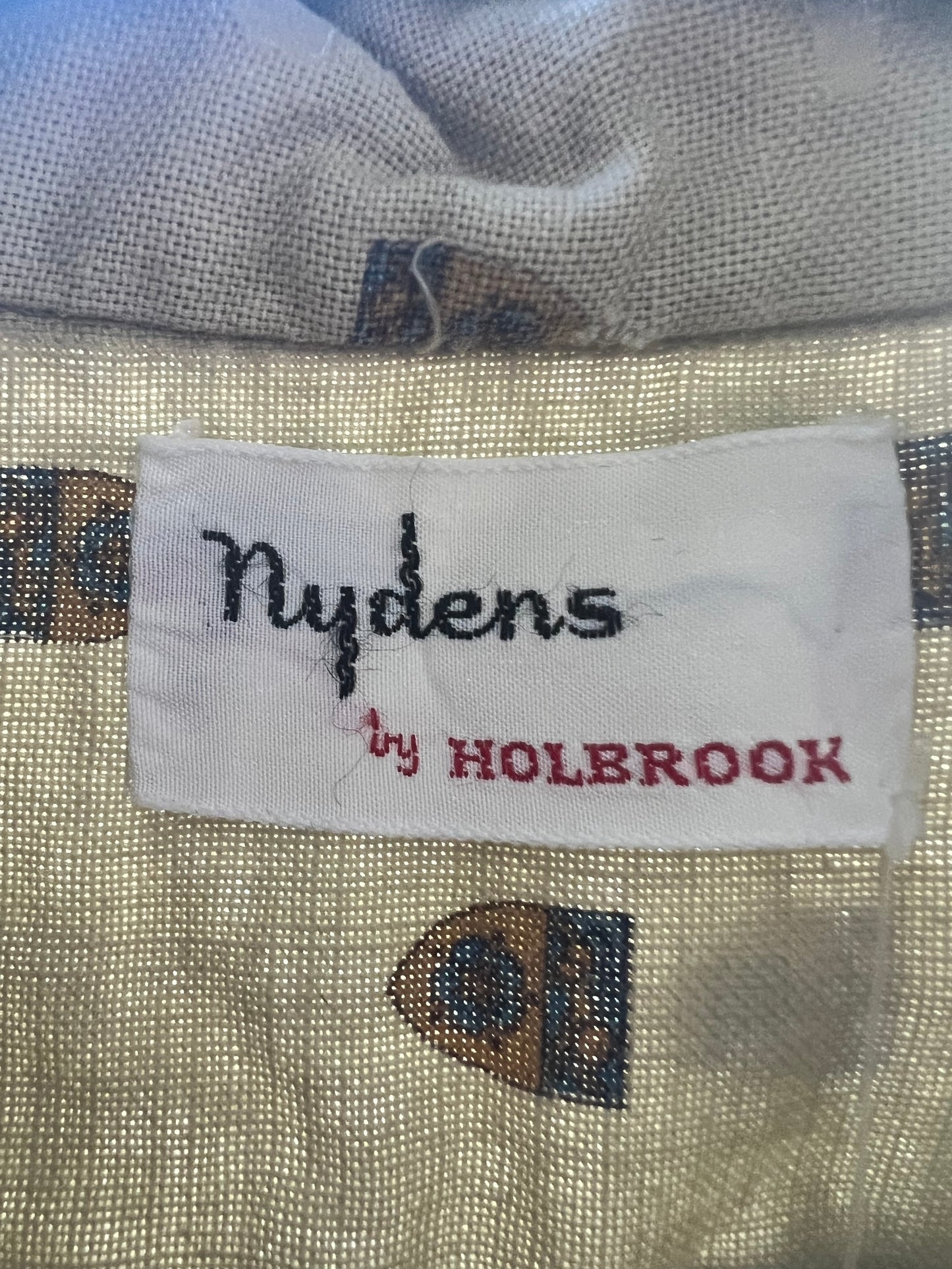 True Vintage Mid-Century Nydens by Holbrook Men’s Button Up Shirt, Size S