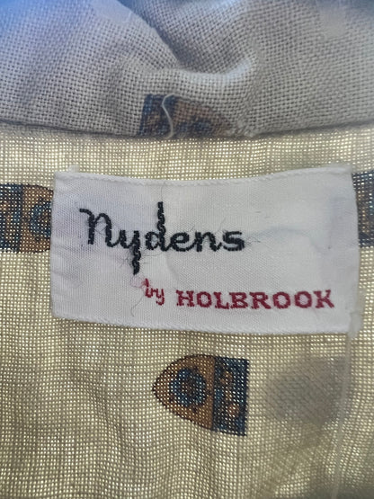 True Vintage Mid-Century Nydens by Holbrook Men’s Button Up Shirt, Size S