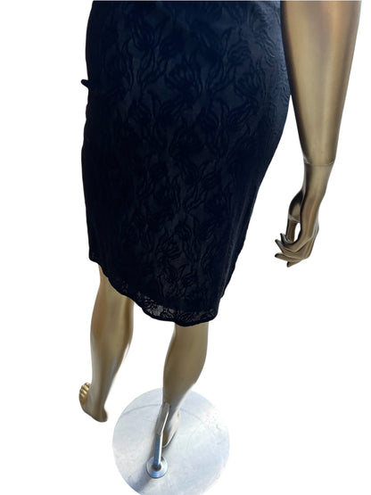 Vivienne Tam Vintage Black Lace Strapless Tube Dress, size 0