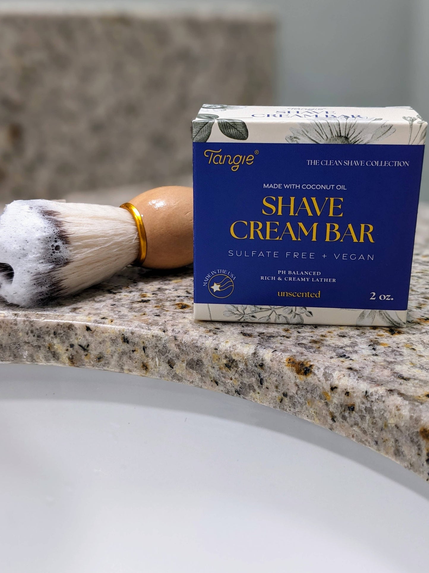 Tangie Shave Cream Bar – Zero Waste Face & Body