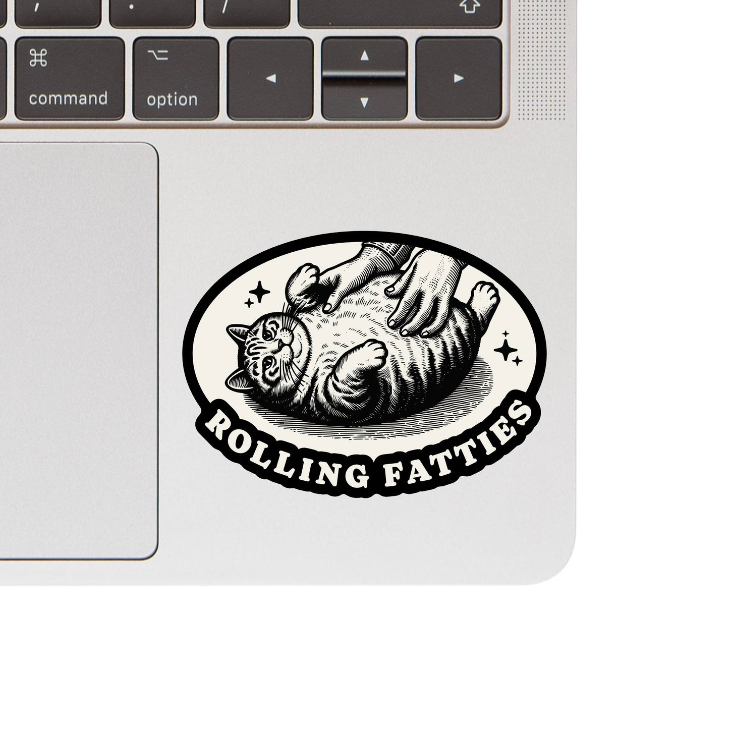 “Rolling Fatties” Fat Cat Feline Kitty Funny Humor High Quality Vinyl Sticker