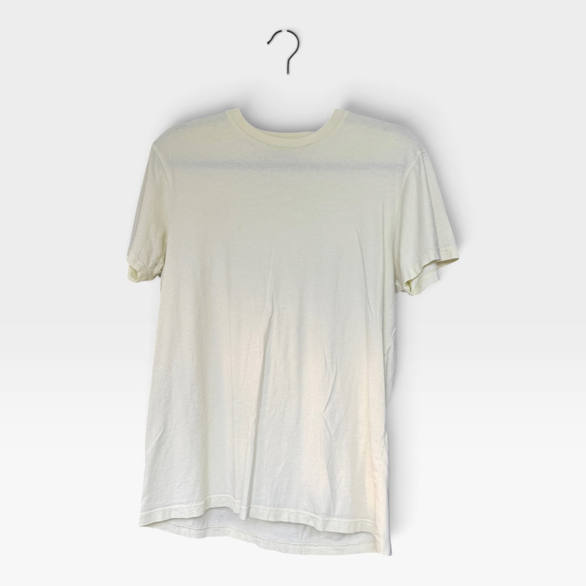 Banana Republic Pale Buttercream Yellow Fitted Crew T-Shirt, Size M