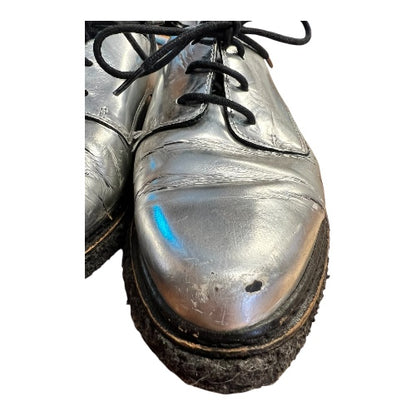 Ceremony Brand Silver Lace-Up Shoes, size 6.5