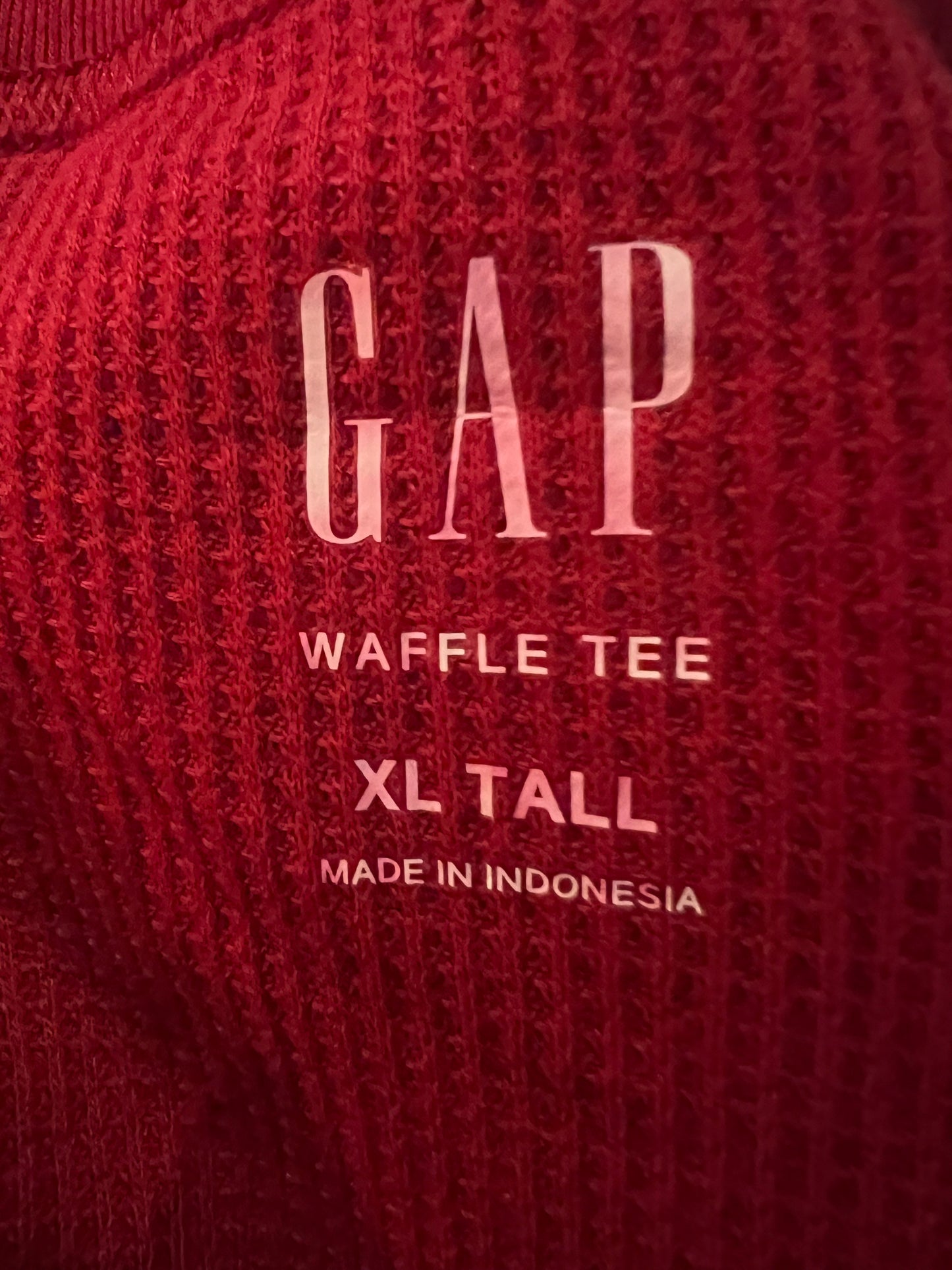 NWT Gap Waffle Tee & EUC Gap Waffle Henley - Bundle of Two  - XL Tall