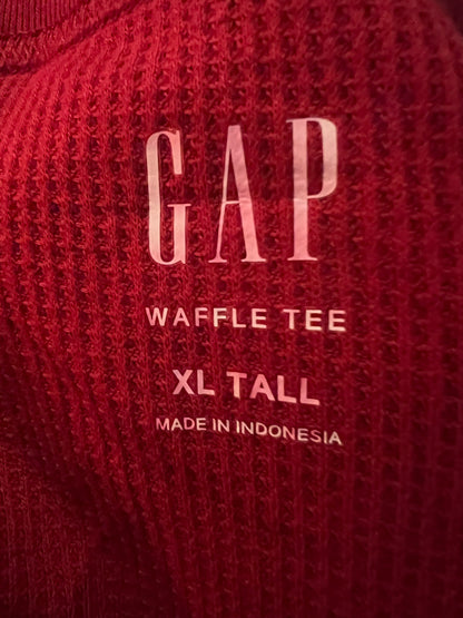 NWT Gap Waffle Tee & EUC Gap Waffle Henley - Bundle of Two  - XL Tall