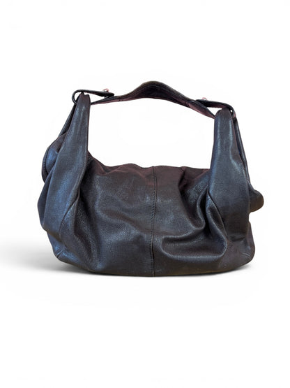 Y2K D&G Dolce & Gabbana Brown Leather Slouchy Hobo Bag