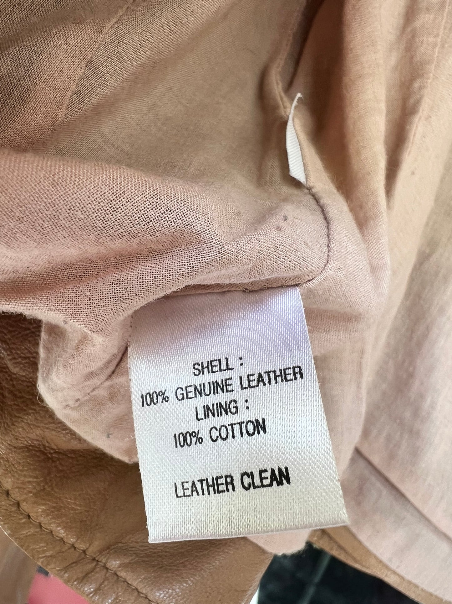 Loft Genuine Leather Tan Jacket, Size 6