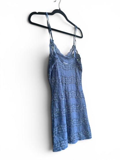 Intimately Free People Blue Lace Slip Dress, size xs/s