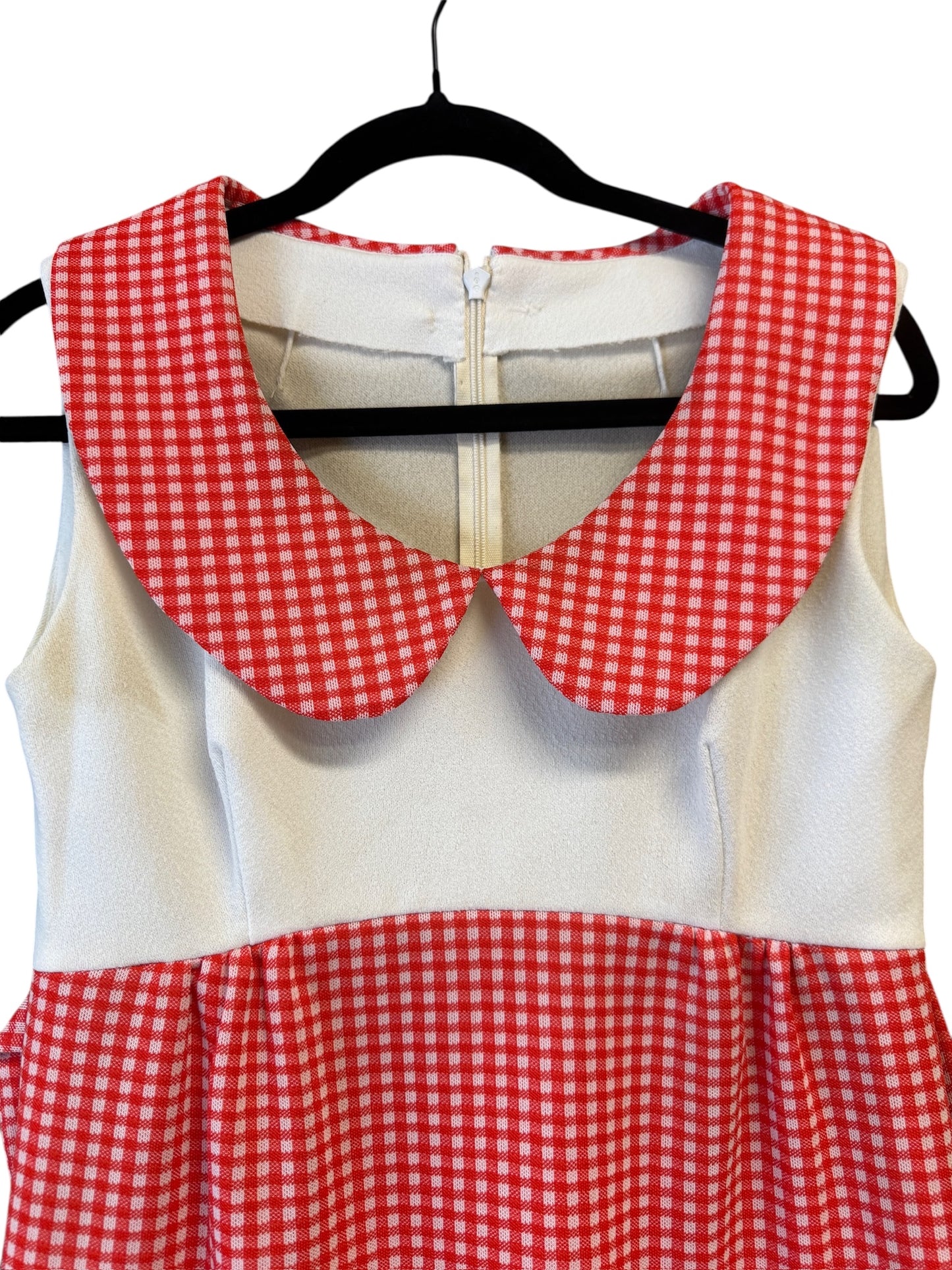 Vintage 60’s/70’s Red Gingham Maxi Dress, sz m