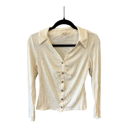 Madewell Collared White Long Sleeved Button-down Shirt, size m