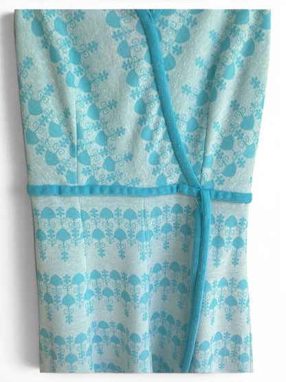 Vintage Kay Windsor Aqua Wrap-Style A-Line Dress, Size XS