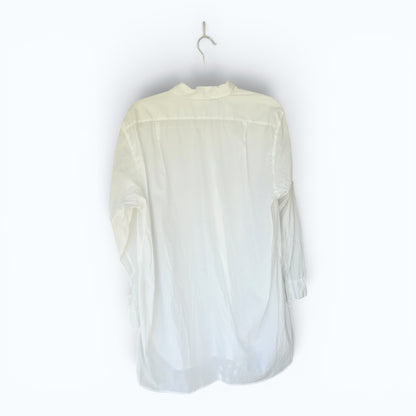 Pure DKNY White Tunic Button Up Vintage Blouse Top, Size Large