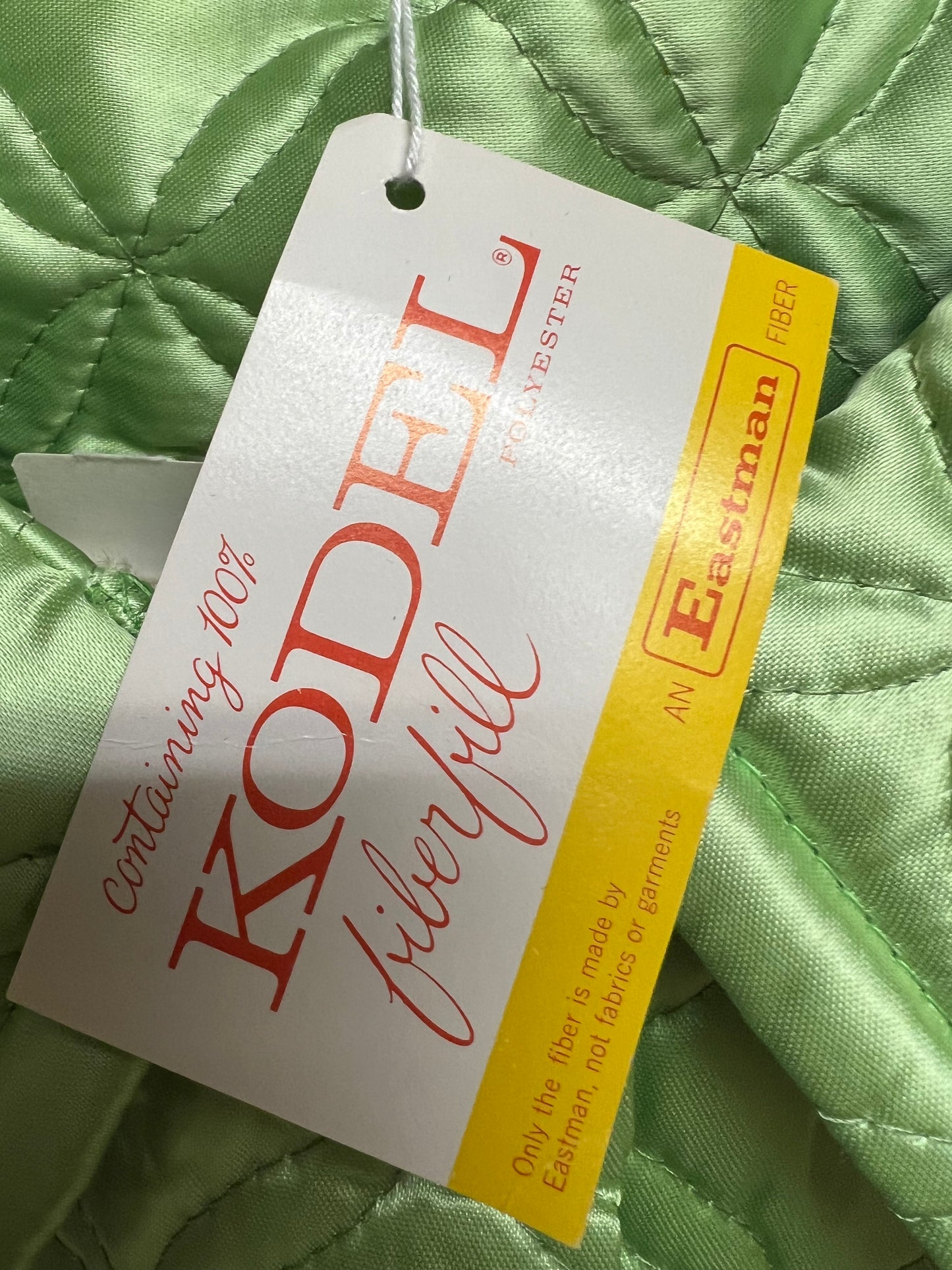 NWT 1950s Green Quilted Housecoat, size large