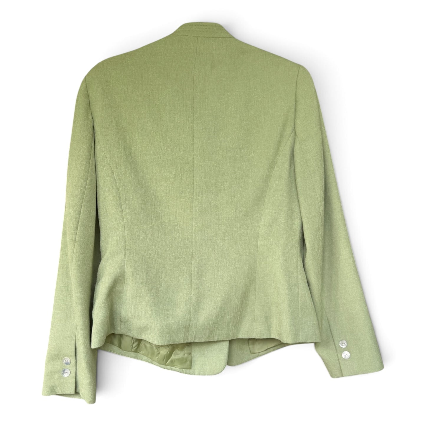 Kasper For ASL Celery Green Two-Piece Vintage 90s Y2K Skirt Suit, Size 8