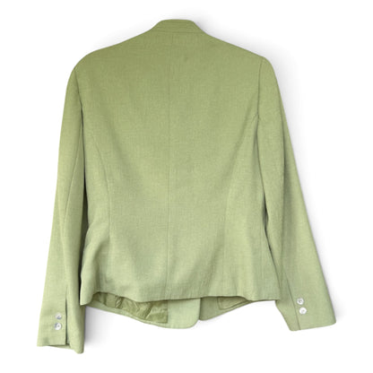 Kasper For ASL Celery Green Two-Piece Vintage 90s Y2K Skirt Suit, Size 8
