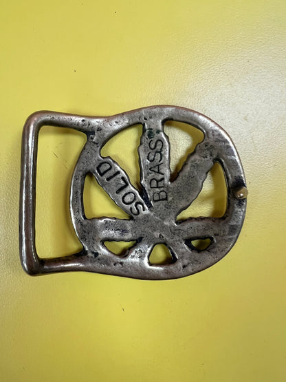 Vintage Pot Leaf Belt Buckle