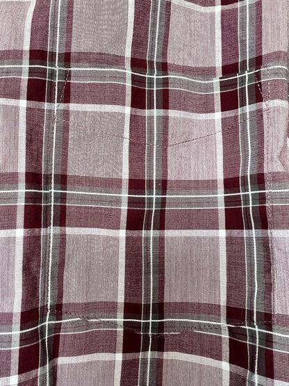 Van Heusen Men’s Casual Button-Down Plaid Dress Shirt, Size M