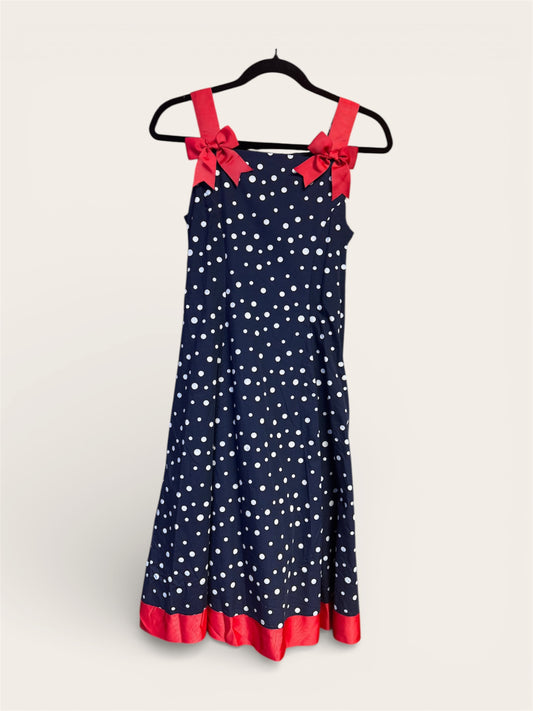 Bonnie Jean Retro Style Polka Dot Dress, size 14