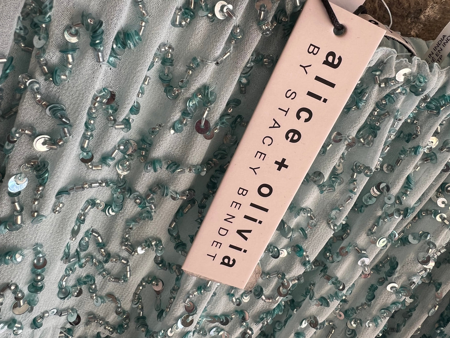 NWT Alice + Olivia Blue Sequin Mini Dress, size xs