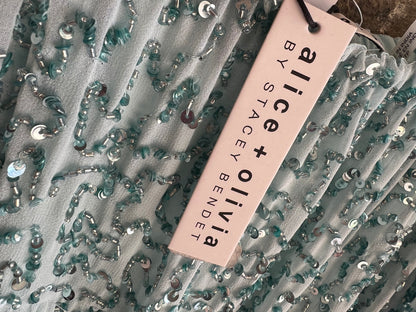 NWT Alice + Olivia Blue Sequin Mini Dress, size xs