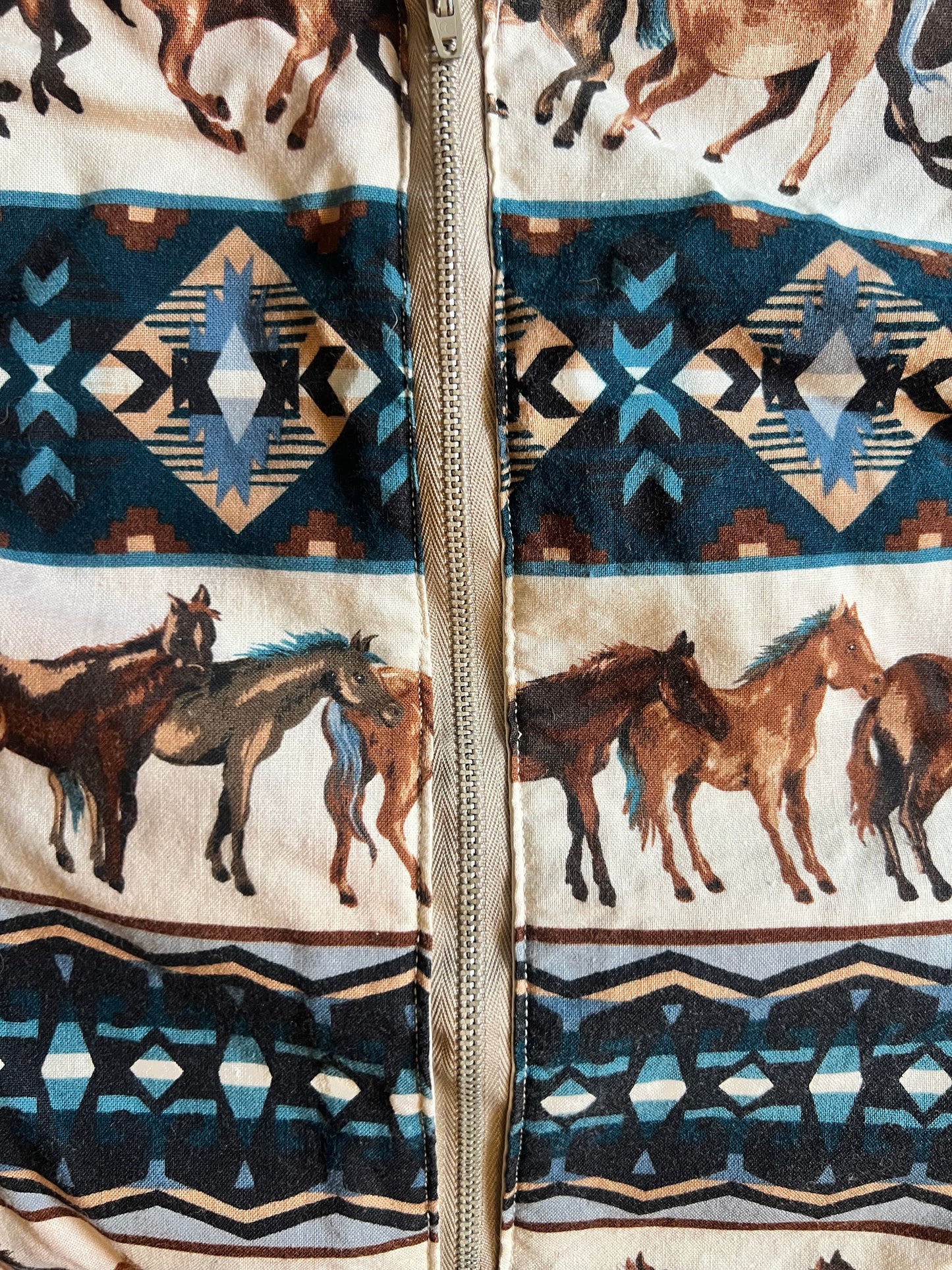 Western/Equestrian Print Crisscross Back Top