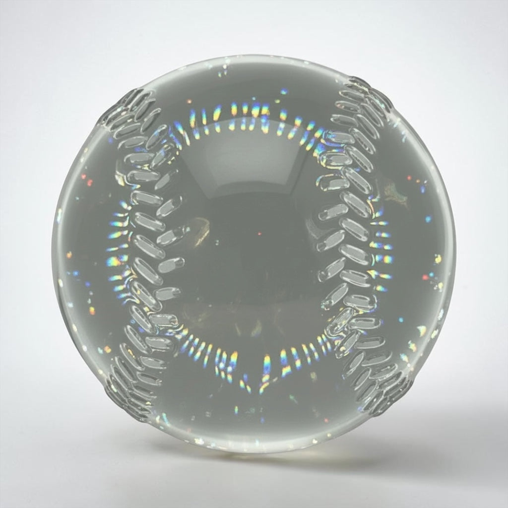 Tiffany & Co Crystal Baseball Paperweight or Desk Decoration