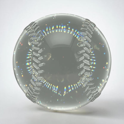 Tiffany & Co Crystal Baseball Paperweight or Desk Decoration