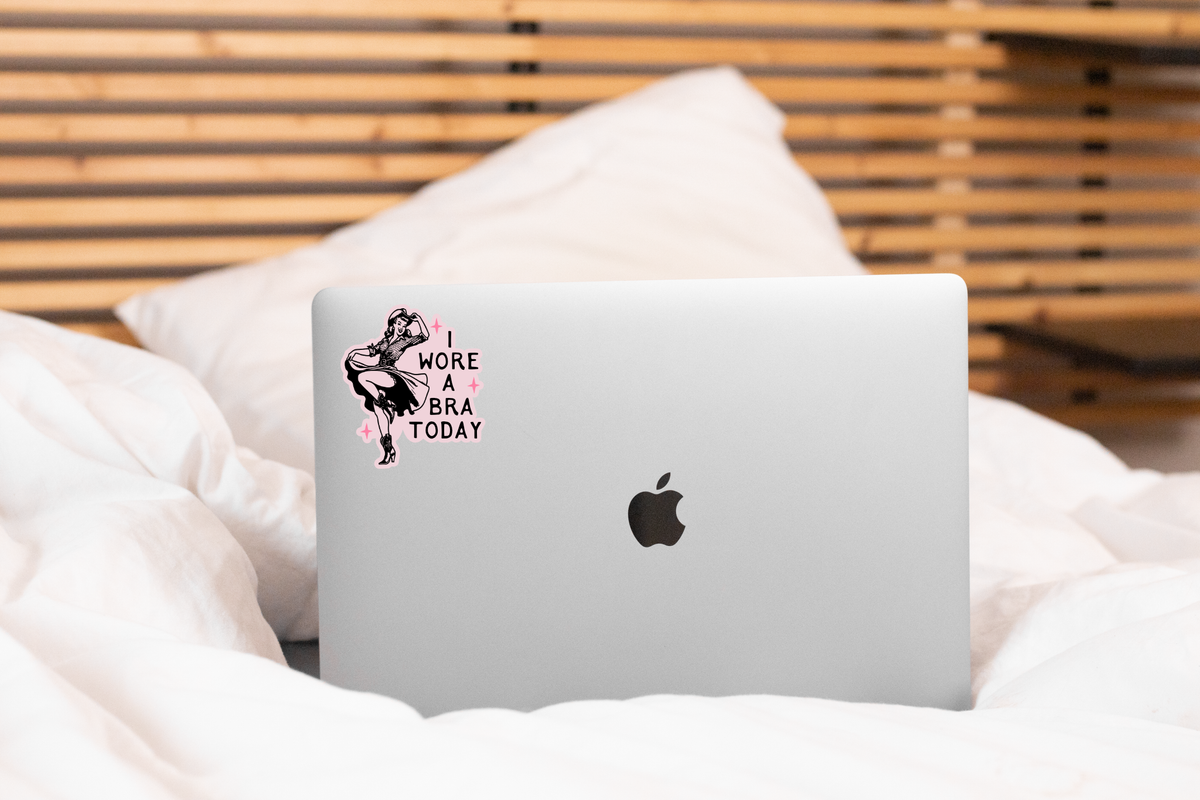 Sticker - I Wore a Bra Today - cowgirl, west, mental health