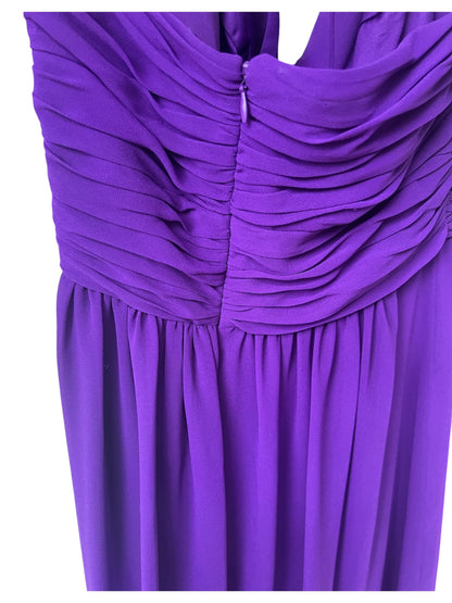 Ralph Lauren Evening Long Purple Halter Dress, Size 12