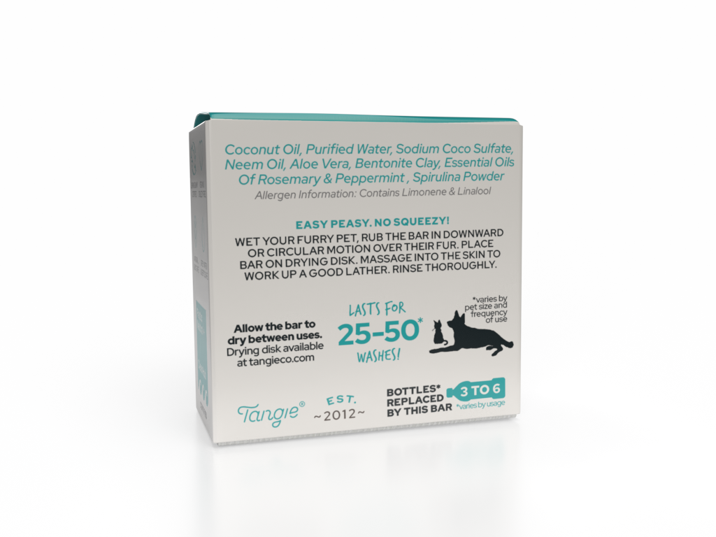 Tangie Rosemary Mint & Spirulina Pet Shampoo Bar-Soothing || Zero Waste