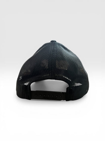 “Rage” Black Trucker Hat, Adjustable Size