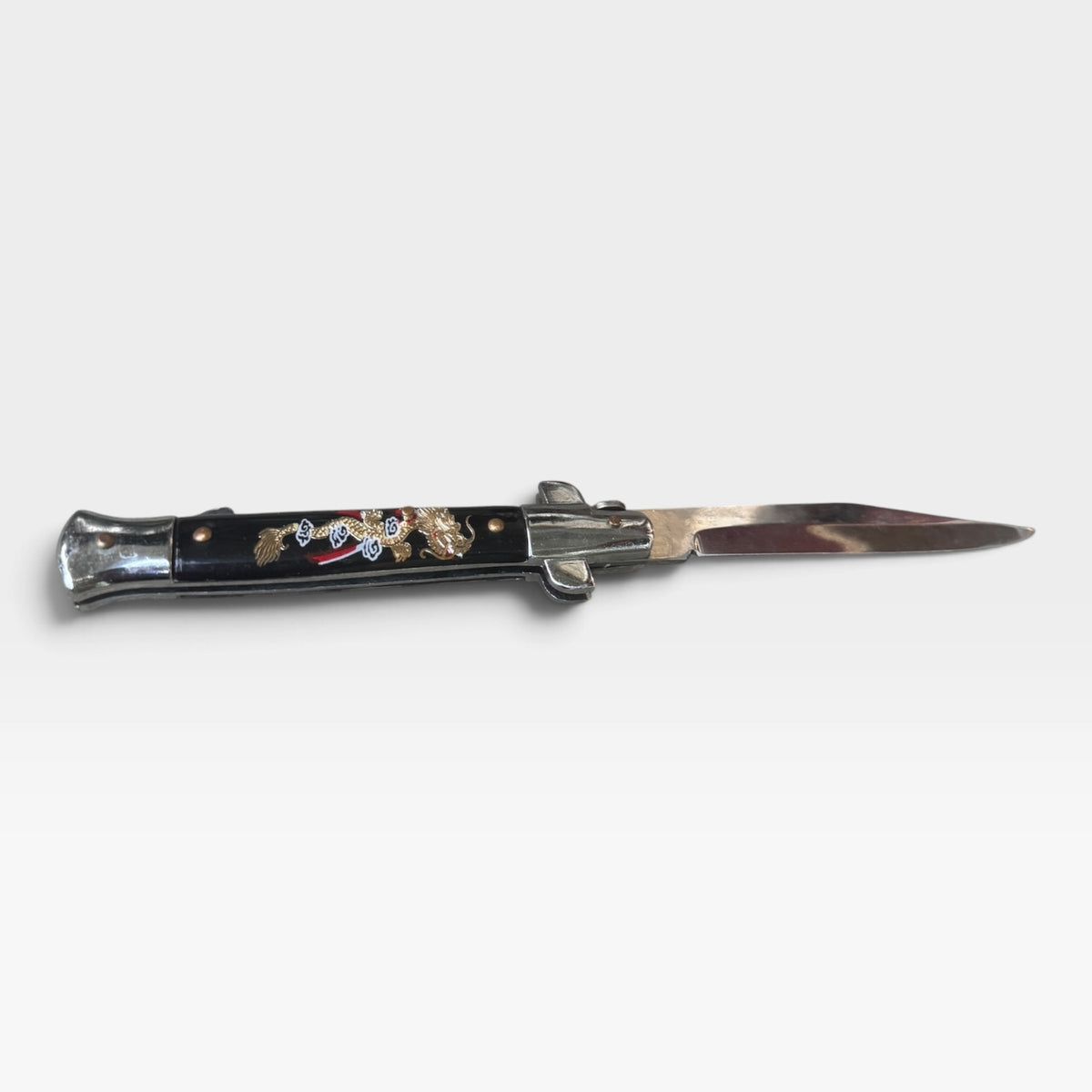 Vintage Japanese Dragon Swinguard Stiletto Pocket Knife